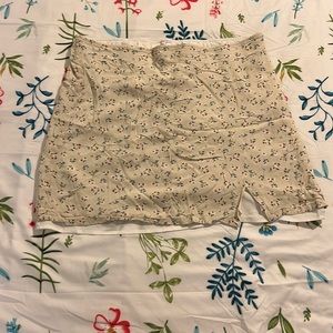 NWOT Yellow Floral Mini Skirt